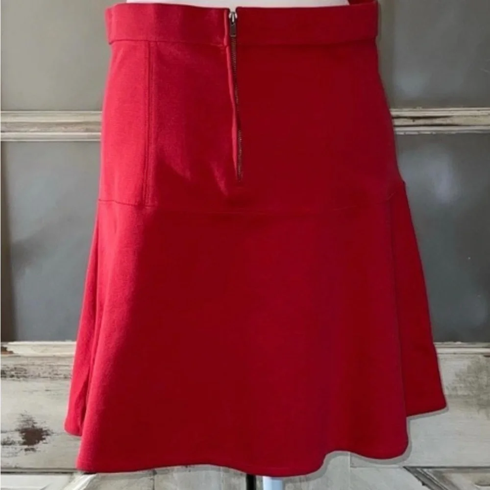 Madewell Women’s Ruby Red A-line Skater Swing Skirt Size 10 - Picture 2 of 14